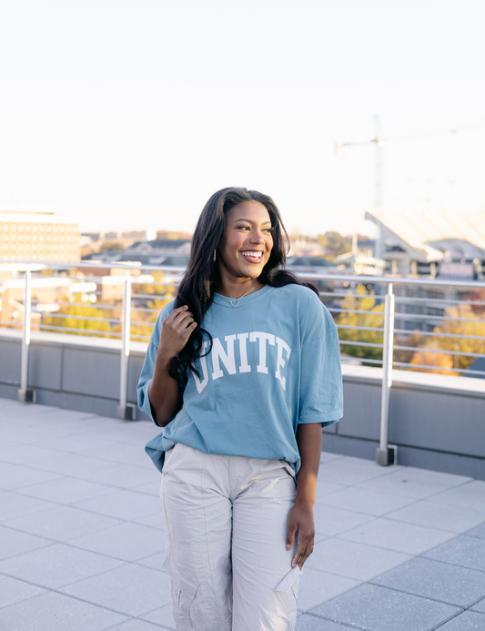 Blue Varsity Tee