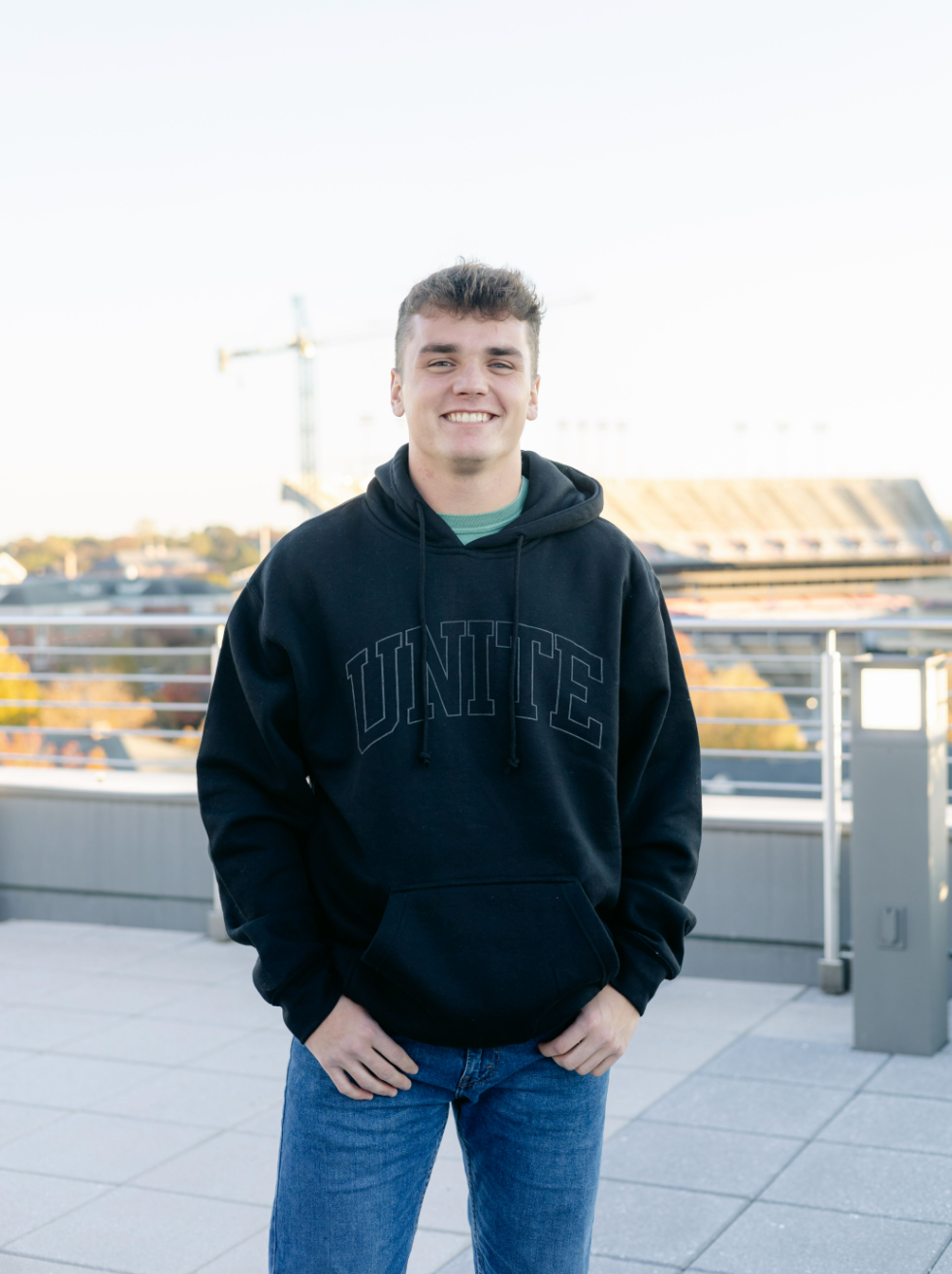 Black Varsity Hoodie